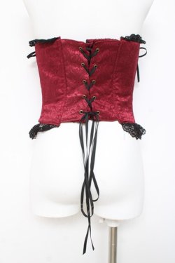 画像3: ATELIER PIERROT / Lace Up Long Corset  ワイン Y-26-03-01-167-EL-TO-SZ-ZY