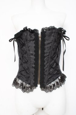 画像1: ATELIER PIERROT / Lace Up Long Corset  黒 Y-26-03-01-168-EL-TO-SZ-ZY