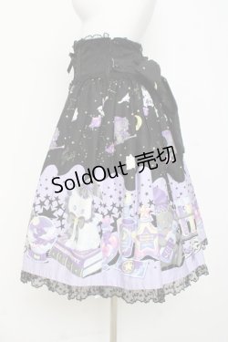 画像2: Angelic Pretty / Magical Milk Catsスカート  黒 Y-26-03-01-169-AP-SK-SZ-ZY