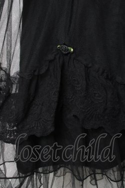 画像3: axes femme / ローズ付ドレープチュールスカート  黒 Y-26-03-01-172-AX-SK-SZ-ZY