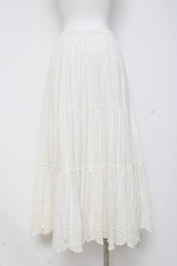 画像2: axes femme / インド綿テイアードスカート  生成り Y-26-03-01-174-AX-SK-SZ-ZY