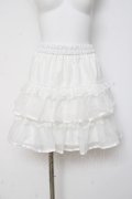 axes femme POETIQUE / ボリュームティアードミニスカート M 白 Y-26-03-01-175-AX-SK-SZ-ZY