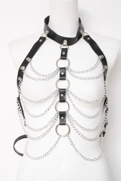 画像1: PUNK / チェーンデザインハーネスベルト  黒 Y-26-03-01-026-PU-ZA-SZ-ZY