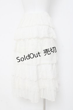 画像2: axes femme / レースフリルスカート  生成り Y-26-03-01-176-AX-SK-SZ-ZY