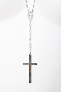 画像1: Sheglit / "Sacred"クラシックロザリオ  ホワイト×ブラック Y-26-03-01-002-EL-AC-IG-ZY