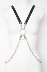 画像1: PUNK / チェーンリングハーネス  黒 Y-26-03-01-027-PU-ZA-SZ-ZT639-F002 (1)