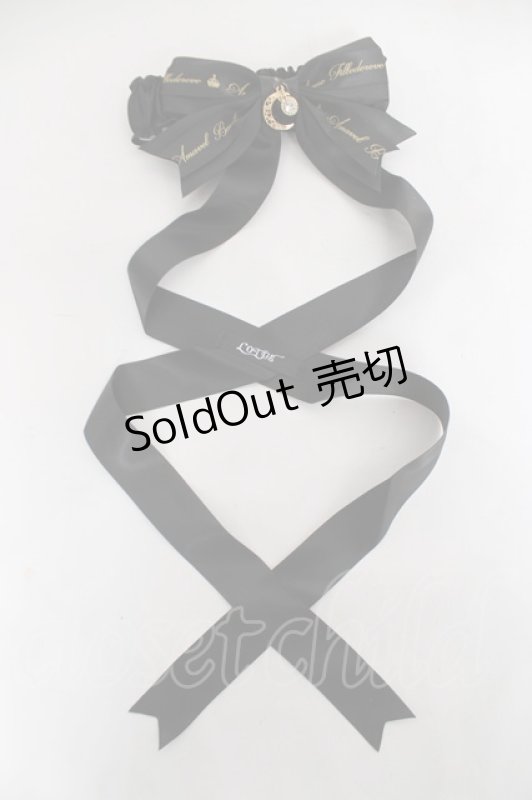 画像1: Amavel / Lunar Phaseリボンガーター/LOTUS ribbon×Amavel コラボ  黒 Y-26-03-01-028-CA-ZA-SZ-ZY (1)