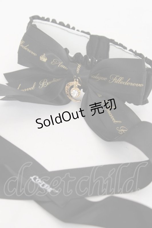 画像2: Amavel / Lunar Phaseリボンガーター/LOTUS ribbon×Amavel コラボ  黒 Y-26-03-01-028-CA-ZA-SZ-ZY (2)