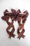 画像2: LOTUS ribbon / ツインテールリボンバレッタ  ブラウン Y-26-03-01-039-EL-ZA-SZ-ZT636-F004 (2)