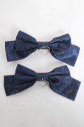 LOTUS ribbon / リボンバレッタ  紺 Y-26-03-01-041-EL-AC-SZ-ZY