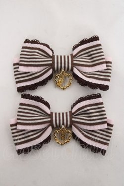 画像1: BABY, THE STARS SHINE BRIGHT / ストライプリボンコーム  ピンク Y-26-03-01-044-BA-AC-SZ-ZY