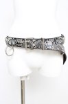 画像2: SEX POT ReVeNGe / パイソン柄スカルリングベルト  ブラック/グレー Y-26-03-03-004-SP-ZA-SZ-ZY (2)