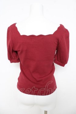 画像2: Ank Rouge / 編み上げオフショルトップス  ワイン Y-26-03-03-044-CA-TO-SZ-ZY