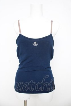 画像1: Ozz Croce / ドクロ刺繍キャミ  紺 Y-26-03-03-046-OO-TO-SZ-ZY