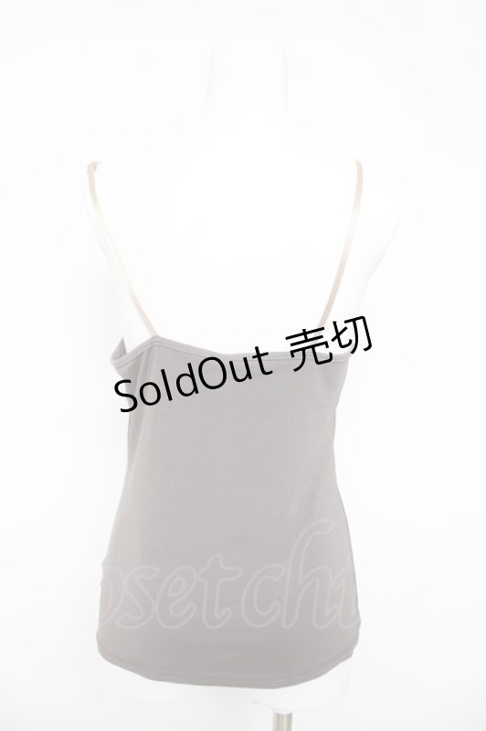 画像2: Ozz Croce / ドクロ刺繍キャミ  グレージュ Y-26-03-03-047-OO-TO-SZ-ZY (2)