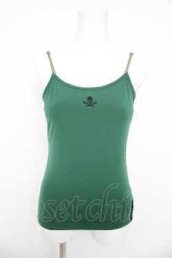 画像1: Ozz Croce / スカル刺繍キャミ  グリーン Y-26-03-03-052-OO-TO-SZ-ZY
