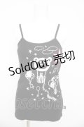 PEACE NOW / キャラクタープリントキャミソール M 黒 Y-26-03-03-054-PU-TO-SZ-ZY