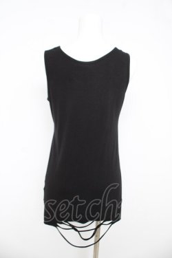 画像2: ALGONQUINS / 裾ダメージタンクトップ F 黒 Y-26-03-03-055-AL-TO-SZ-ZY