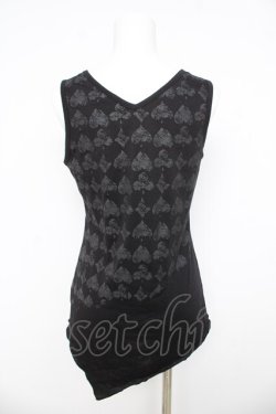 画像2: ALGONQUINS / トランプアイコンタンクトップ 1 ブラック Y-26-03-03-056-AL-TO-SZ-ZY