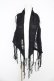 画像1: BPN / ダメージニット三角ストール  ブラック Y-26-03-03-006-GO-ZA-SZ-ZY (1)