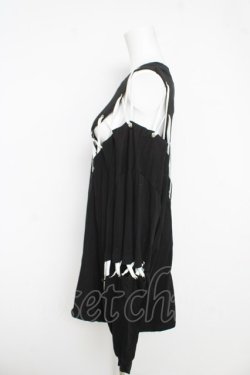 画像3: REFLEM / 編み上げ ロンT F ブラック Y-26-03-03-067-PU-TS-SZ-ZY