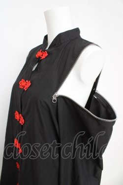 画像3: REFLEM / ショルダーZIPチャイナシャツ F ブラック Y-26-03-03-068-PU-BL-SZ-ZY