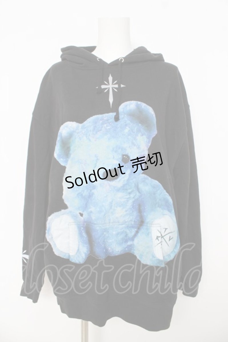 画像1: TRAVAS TOKYO / FURRY BEARプルオーバーパーカー F ブラック/ブルー Y-26-03-03-072-PU-TO-SZ-ZY (1)