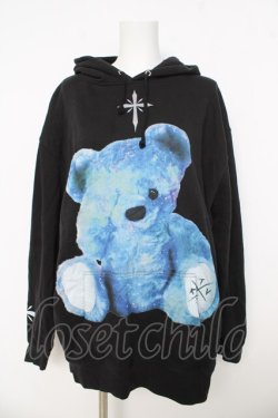 画像1: TRAVAS TOKYO / FURRY BEARプルオーバーパーカー F ブラック/ブルー Y-26-03-03-072-PU-TO-SZ-ZY