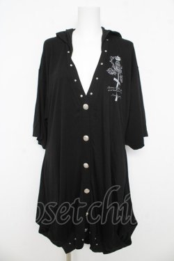 画像1: SEX POT ReVeNGe / フードカーディガン L ブラック Y-26-03-03-078-SP-TO-SZ-ZY