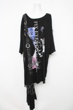 画像1: SEX POT ReVeNGe / FIX EYES SIDE FLAP カットソー L ブラック Y-26-03-03-079-SP-TO-SZ-ZY