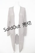 Ozz Croce / 背面プリントロングカーディガン  グレー Y-26-03-03-080-OO-TO-SZ-ZY