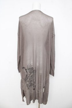 画像2: Ozz Croce / 背面プリントロングカーディガン  グレー Y-26-03-03-080-OO-TO-SZ-ZY