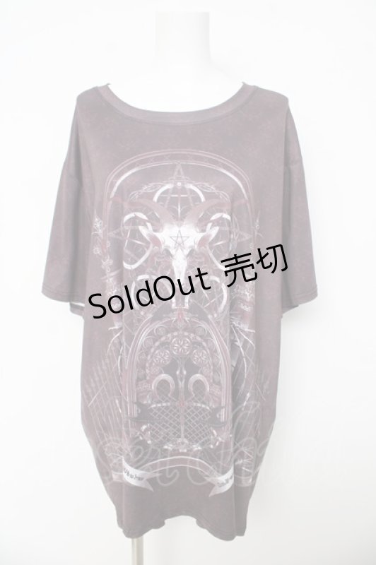 画像1: OZZ ANGELO / ナイトメアプリントロングT  エンジ Y-26-03-03-085-OO-TO-SZ-ZY (1)