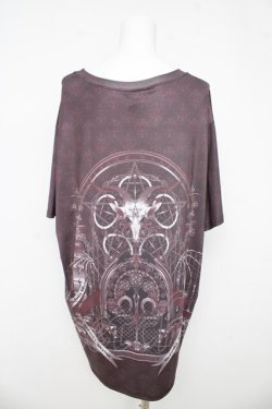 画像2: OZZ ANGELO / ナイトメアプリントロングT  エンジ Y-26-03-03-085-OO-TO-SZ-ZY