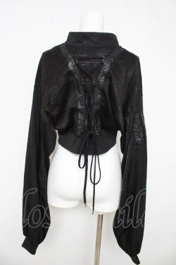 画像2: Qutie Frash /  バックメッシュショートトップス  黒 Y-26-03-03-087-QU-TO-SZ-ZY