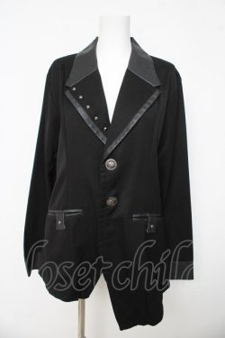 画像1: SEX POT ReVeNGe / レザー切替ジャケット L ブラック/グレー Y-26-03-03-088-SP-JA-SZ-ZY