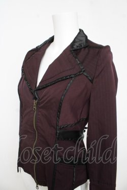 画像3: Ozz oneste / ピンストライプジャケット  ワイン Y-26-03-03-090-OO-JA-SZ-ZY