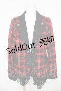 ALGONQUINS / チェックフリルジャケット 2 レッド/ブラック Y-26-03-03-093-AL-JA-SZ-ZY