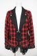 画像1: ALGONQUINS / チェックフリルジャケット 2 レッド/ブラック Y-26-03-03-093-AL-JA-SZ-ZY (1)