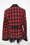 画像2: ALGONQUINS / チェックフリルジャケット 2 レッド/ブラック Y-26-03-03-093-AL-JA-SZ-ZY (2)