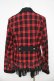 画像2: ALGONQUINS / チェックフリルジャケット 2 レッド/ブラック Y-26-03-03-093-AL-JA-SZ-ZY (2)