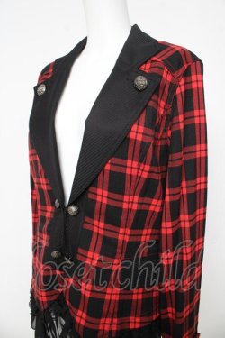 画像3: ALGONQUINS / チェックフリルジャケット 2 レッド/ブラック Y-26-03-03-093-AL-JA-SZ-ZY
