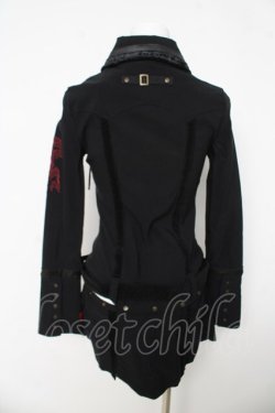 画像2: Ozz Croce / 2WAY編み上げジャケットワンピース  ブラック/レッド Y-26-03-03-096-OO-OP-SZ-ZY