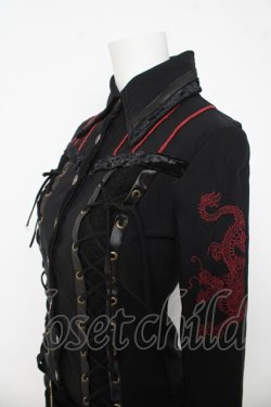 画像3: Ozz Croce / 2WAY編み上げジャケットワンピース  ブラック/レッド Y-26-03-03-096-OO-OP-SZ-ZY