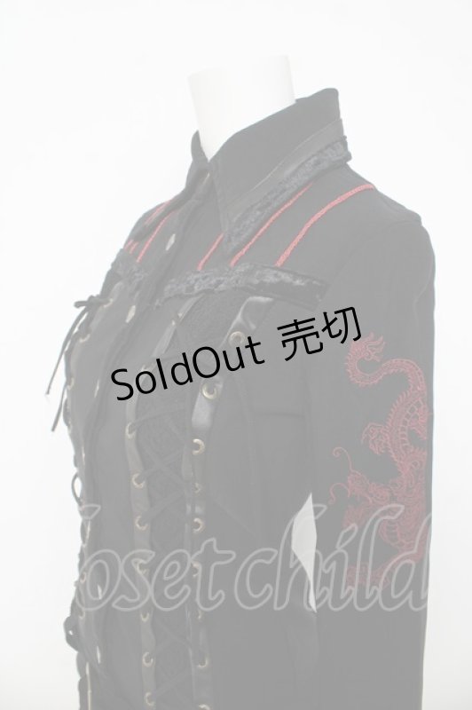 画像3: Ozz Croce / 2WAY編み上げジャケットワンピース  ブラック/レッド Y-26-03-03-096-OO-OP-SZ-ZY (3)