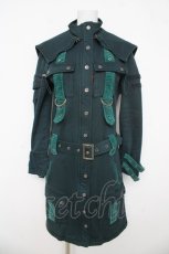 画像1: Ozz On / フード付きベルトデザイントレンチコート  グリーン Y-26-03-03-098-OO-CO-SZ-ZY (1)
