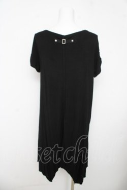 画像2: Ozz Croce / フロントドレープカットチュニ  黒 Y-26-03-03-099-OO-OP-SZ-ZY