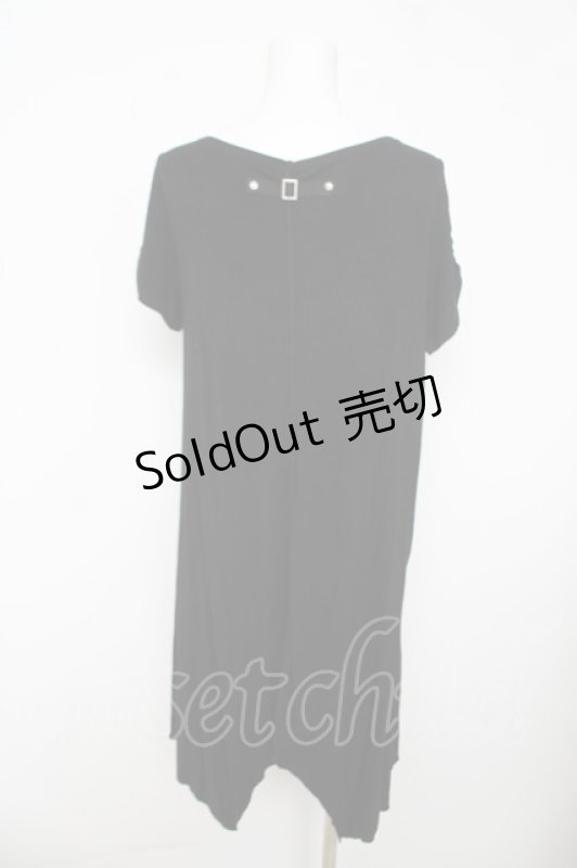 画像2: Ozz Croce / フロントドレープカットチュニ  黒 Y-26-03-03-099-OO-OP-SZ-ZY (2)