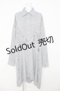 Ozz conte / ビッグシルエットシャツワンピース  ライトグレー Y-26-03-03-100-OO-OP-SZ-ZY