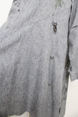 画像3: Ozz conte / ビッグシルエットシャツワンピース  ライトグレー Y-26-03-03-100-OO-OP-SZ-ZY